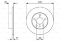 BOSCH Bremsscheibe hinten für ALFA ROMEO