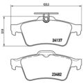 1x ORIGINAL® Brembo P 59 042X Bremsbelagsatz, Scheibenbremse Hinten, exkl.