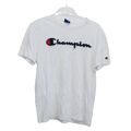 T Shirt  Champion  Damen Größe M Vintage Fleece Logo Weiß Shirt Mädchen Basic