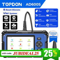 🔥TOPDON AD600S Profi Auto Diagnosegerät KFZ OBD2 EOBD Scanner ABS TPMS SRS