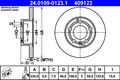 2x ATE Bremsscheibe 24.0109-0123.1 für VW GOLF 1J1 AUDI SKODA SEAT POLO BORA A1