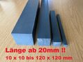 PVC Vierkant Zuschnitt Vierkantstab Leiste Stab Länge ab 20mm!! grau Kunststoff