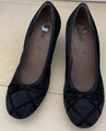 GABOR Pumps mit Keilabsatz Gr. 6,5 in Schwarz Velour   -  Absatz 6 cm