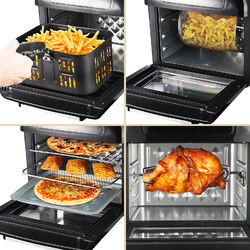 12L Heißluftfritteuse Heissluft Friteuse Fritteuse Mini Backofen 1500w-.