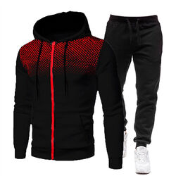 Herren Jogginganzug Trainingsanzug Sportanzug Fußball Sporthose Hoodie Tracksuit