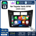 Android 13 Autoradio GPS Navi Wifi RDS Stereo für Toyota Yaris 2005-2012 Player