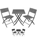 Polyrattan Sitzgruppe Bistroset 3 teiliges Balkonset Garten Garnitur Balkonmöbel