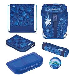 Herlitz Schulranzen Set SoftLight Plus GREENline Deep Sea Schulrucksack Blau