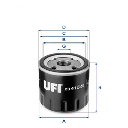 Ölfilter Anschraubfilter 23.415.00 UFI für ALFA ROMEO FIAT LANCIA