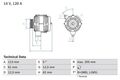 Bosch Generator 0986049530 für Fiat Opel Alfa Stilo + VAN + Multi Wagon 04-10