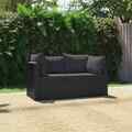 Gartensofa mit Auflagen Sessel Gartenmöbel Sofa Lounge Poly Rattan Loungesofa