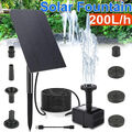 200L/H SolarPumpe Brunnen 2.5W Springbrunnen Pumpenset Akku Garten Teichpumpe