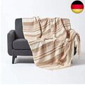 Homescapes Tagesdecke Morocco, beige, Sofa-Überwurf aus 100% Baumwolle, weiche 