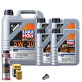 Motoröl 5W30 LIQUI MOLY 9L+HENGST Ölfilter+Ölschlammspülung+Ölablassschraube