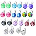 Ohrringe mit Rivoli Swarovski kristall Damen Ohrringe Ohrschmuck 14mm Crystal