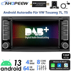 DAB+ 8Core 4+64G Android Radio Carplay Für VW Touareg 7L, T5 Serie mit GPS Navi