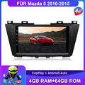 Carplay 9" Android 12 FÜR Mazda 5 2010-2015 Autoradio GPS NAVI USB BT DAB+ 4+64G