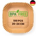 Backpapier für Heißluftfritteuse 100 Stück BPA-frei, 20-24 cm, Airfryer Ba