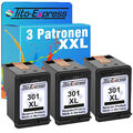 3 Patronen XXL Black für HP 301 XL 1000 1010 1050 1050 A 1055 1510 1514 2000