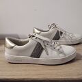 Michael Kors Turnschuhe Sneakers Gr.38 Weiss Gold Silber  Leder