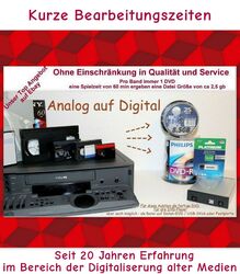 VHS-C / Video8 / Hi8 / Digital8 / Mini DV / VHS digitalisieren   (Beratungskauf)