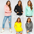 Kapuzenpullover Sweatshirt Sweatjacke Sport Kapuze Unifarben Damen BOLF Basic