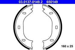 BREMSBACKENSATZ FESTSTELLBREMSE ATE FÜR BMW ALFA E24 + E23 88-90 03.0137-0149.2