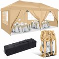 Pavillon 3x3/3x6m Wasserdicht Gartenzelt Faltpavillon Partyzelt UV-Schutz Zelt