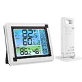 Funk Wetterstation mit Außensensor Hygrometer Thermometer Wecker Uhr Farbdisplay