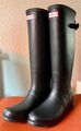 Damen Gummistiefel Hunter Original Tall Back Adjustable schwarz matt Gr. EU 39 