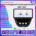 Für Toyota Aygo Citroen C1 Peugeot 107 10.3"Autoradio Android 12 GPS Wifi BT RDS