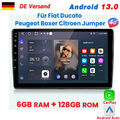 6+128GB Android13 Autoradio Carplay Für Fiat Ducato Peugeot Boxer Citroen Jumper