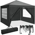 Pavillon 3x3m Wasserdicht Faltpavillon Pop Up Partyzelt Gartenzelt UV Schutz 50+