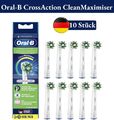 Oral-B CrossAction CleanMaximiser Aufsteckbürsten - Weiß, 10 Stück NEU