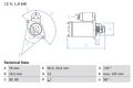 BOSCH Anlasser Starter 0 986 019 361 +40.14€ Pfand M12 für OPEL ASTRA GTC A04 CC