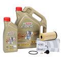 6L CASTROL EDGE 5W-30 M LL-04 + ORIGINAL BMW Ölfilter für F45 F46 X1 X2 B47 B48