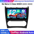 Für Mercedes Benz C Klasse W203 CLK W209 Autoradio Android 12 GPS Carplay 2+32GB