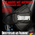 FFP2 Atemschutzmaske Mundschutz Mundmaske schwarz CE 1463 Bayern Söderlumpn