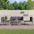 vidaXL 5-tlg. Garten-Lounge-Set mit Kissen Anthrazit Poly Rattan ASS