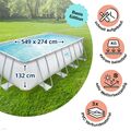 Polygroup Summer Waves Elite Frame Pool hellgrau rechteckig 549 x 274 x 132 cm