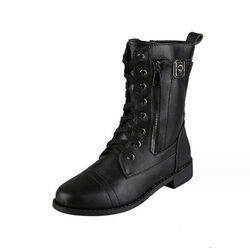 Damen Stiefeletten Schnürstiefeletten Boots Low Heel Zip Frühling/Herbst Schuhe