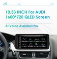 10,33" Carplay Für Audi A4/A5/B8/S4/S5 Android 13 Autoradio GPS Navi WIFI 4G LTE