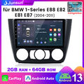 2+64GB Carplay Für BMW 1er E81 E82 E87 E88 Android 13 Autoradio GPS Navi WIFI BT