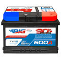 Autobatterie 12V 65Ah 600A BIG Silber +30% PKW Batterie ersetzt 55Ah 60Ah 63Ah