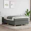 vidaXL Boxspringbett Dunkelgrau 120x200 cm Stoff SGH