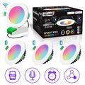 4x 8W LED Einbaustrahler Smart WiFi Bluetooth RGB Lampe Dimmbar Decken Leuchte