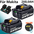 2X 8AH Ersatz Original Akku Für Makita BL1860B 18V LXT Li-ion BL1850B BL1830 LED