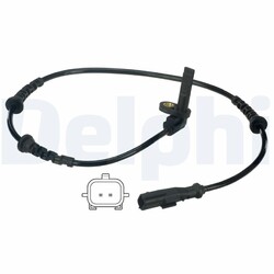 1x ORIGINAL® Delphi Sensor, Raddrehzahl Vorne, Hinten für Renault MEGANE III