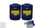 2x 20 Liter MANNOL Getriebeöl Basic Plus 75W-90 API GL 4+ Gear Oil + Auslaufhahn