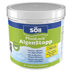 SÖLL PhosLock AlgenStopp 500 g 10000 L Algen Teich Algenvernichter Pflege Koi